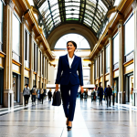 Home 10 **
"A successful businesswoman, dressed in a stylish Italian suit (fully clothed, appropriate attire), confidently walking through the Galleria Vittorio Emanuele II in Milan. The scene is bright and sunny, showcasing the architectural beauty. Safe for work, professional, perfect anatomy, natural proportions, high-resolution, professional photography."
**